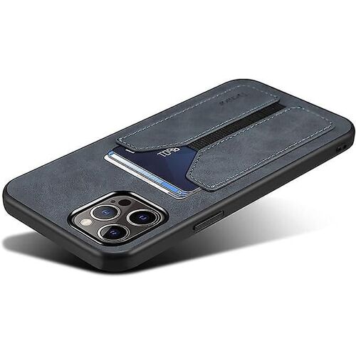Coque pour iPhone 12 Pro, étui portefeuille en cuir PU avec porte-carte de crédit Étui protecteur ultra mince pour iPhone 12 Pro 6,1 pouces (gris)