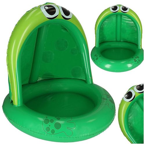 Piscine ponton gonflable avec grenouille à baldaquin 95cm