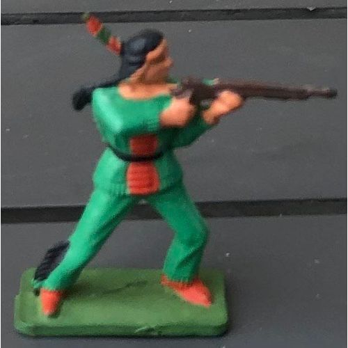 Figurine Indien Avec Fusil Starlux, Far-West, Cow-Boy