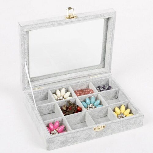 Présentoir De Bijoux En Velours Présentoir De Luxe Plateau Boîte De Rangement Support Organisateur