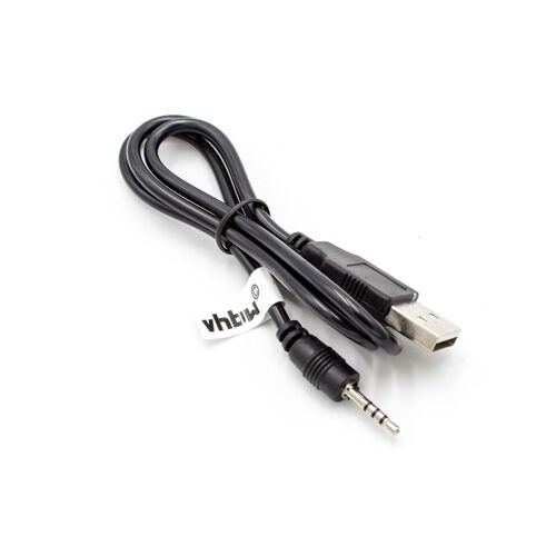 vhbw Câble de chargement Jack compatible avec JBL Synchros E50BT, E50, E40BT, E40, J56, J56BT casque -USB à Jack auxiliaire -Version révisée