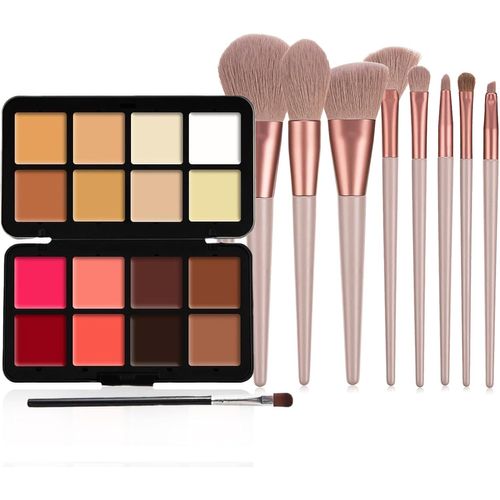 Palette Correcteur De Teint, 16 Couleurs Concealer Anti Cerne Correcteur Maquillage Femme Longue Tenue Imperméable Palette De Maquillage Crème Pour Peaux Matures Cernes 