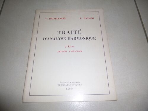 Traité D' Analyse Harmonique 2 Em Livre