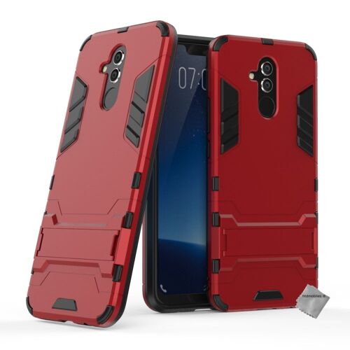 Housse etui coque rigide anti choc pour Huawei Mate 20 Lite + film ecran - ROUGE