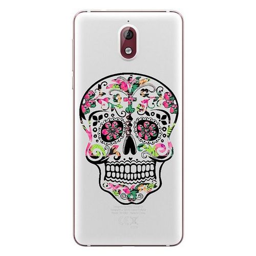 Coque Nokia 3.1 2018 Mort Mexicaine Fleur Aztec Rose Calavera
