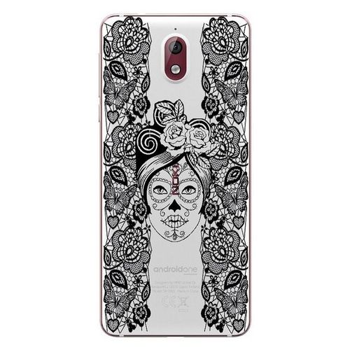 Coque Nokia 3.1 2018 Mort Mexicaine Dentelle Calavera Noir