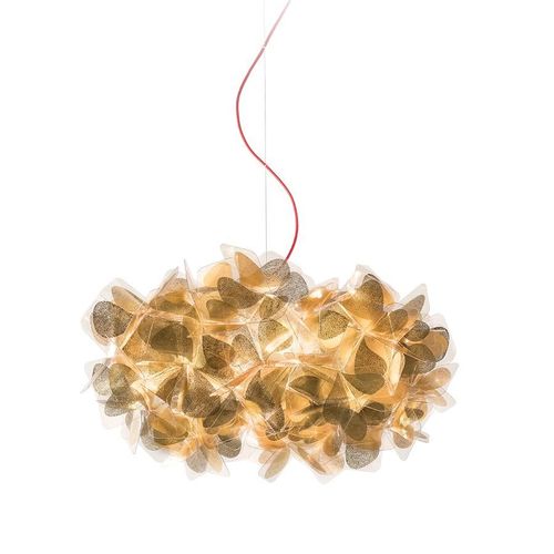 Slamp Lampe À Suspension Clizia Small Mama Non Mama Gold (Câble Rouge - Cristalflex®)