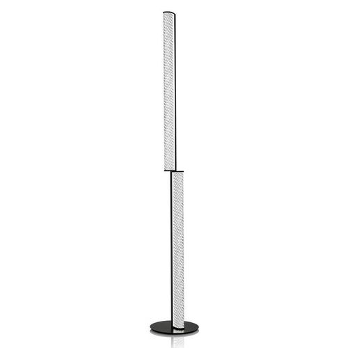 Slamp Lampadaire Modula Twisted (Noir Et Plissé - Lentiflex®, Abs Et Acier)