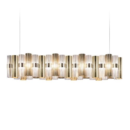 Slamp Lampe À Suspension La Lollo Linear Xl (Gold - Brushed Goldflex ®)