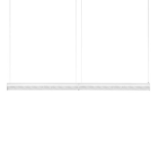 Slamp Lampe À Suspension Modula Double (Gris Clair Et Plissé - Lentiflex® Et Abs)