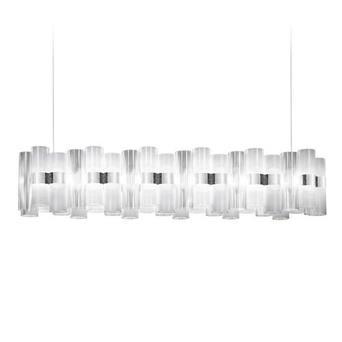 Slamp Lampe À Suspension La Lollo Linear Xl (White - Cristalflex® / Lentiflex®)
