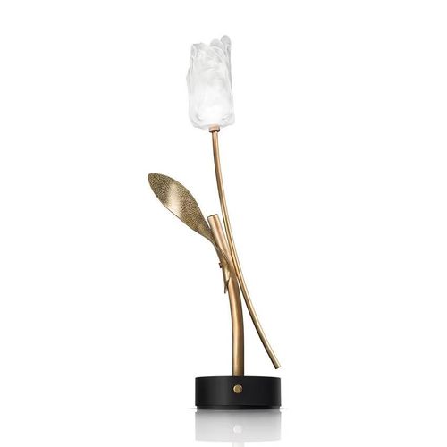 Slamp Lampe De Table Tulip Battery (Base Noire - Lentiflex® Et Aluminium Anodisé)