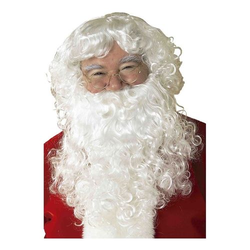 Perruque Et Barbe Avec Moustache Du Père Noël Pour Homme (Taille Unique Adulte)