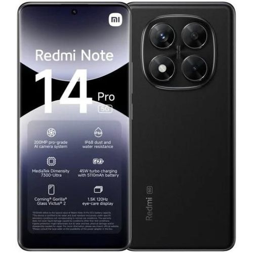 Xiaomi Redmi Note 14 Pro 5G 512 Go Noir minuit