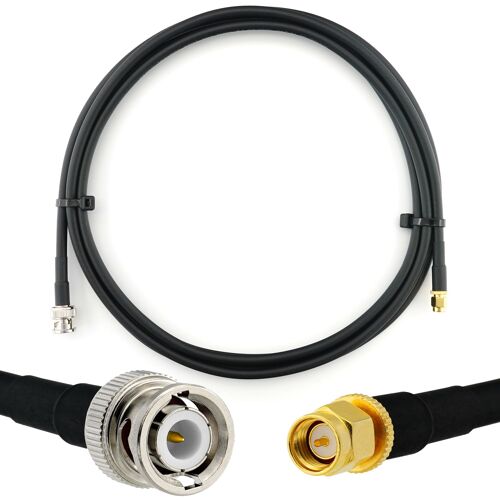 BNC mâle vers SMA mâle 2m câble coaxial - cable d'extension HF240 (LMR 240 équivalent) etanche - rallonge BNC SMA pour Antenne CB Radio Amateur Sans fil Radio WIFI adaptateur UHF VHF