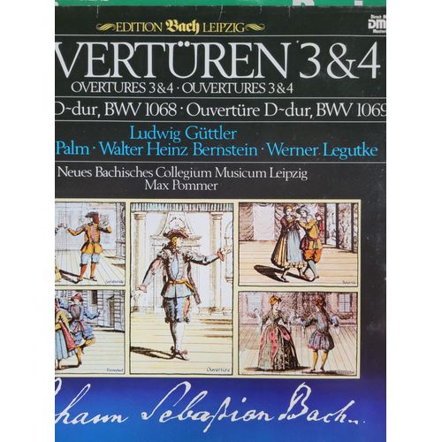 Vinyle Bach Ouvertures 3 & 4 Neues Bachisches Collegium Musicum Leipzig Direction: Max Pommer