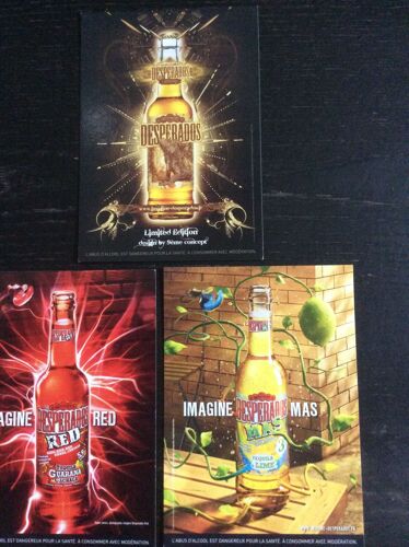 3 Cartes Postales : Bière Desperados
