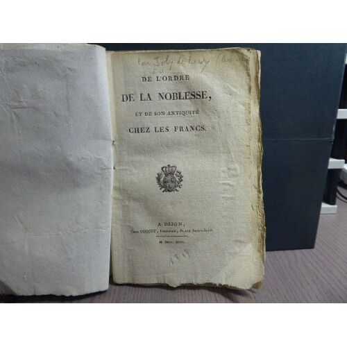 De L'ordre De La Noblesse Et De Son Anti