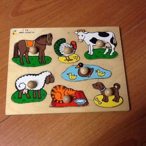 Pulzze En Bois Animaux Ferme Pour Enfants