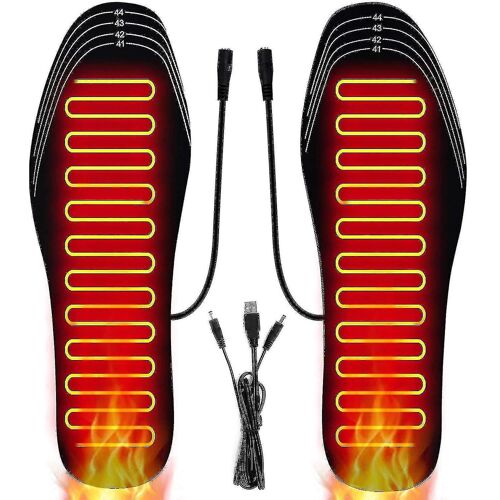 Semelles Chauffantes, Usb Charge Chaussures Chauffantes Pad (Taille 8-12/41-46), Diy Semelles Chauffantes Électriques Personnalisables Pour Les | Extérieures | De Camping | De Ski Chasse