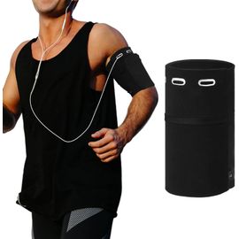 1 Brassard De Sport Universel Pour Téléphone Portable - 26,9 À 29,9 Cm - Avec Trou Pour Écouteurs - Convient Pour Tous Les Téléphones Portables Pour Le Cyclisme,Le Fitness - Noir