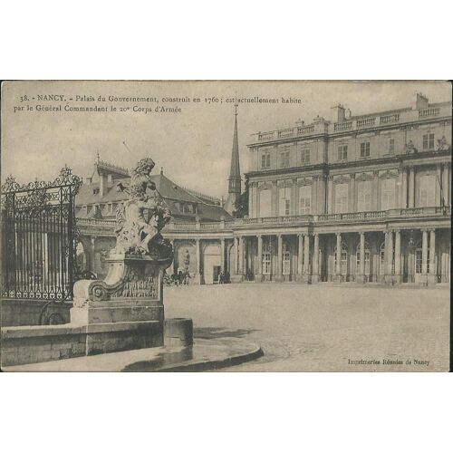 Nancy - Palais Du Gouvernement En 1920
