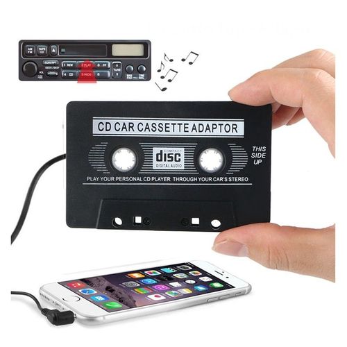 Adaptateur Cassette Pour Lecteurs Ou Autoradios (Couleur Noir)