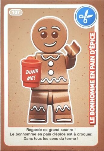Carte Auchan Cree Ton Monde N°107 : Le Bonhomme En Pain D'epice