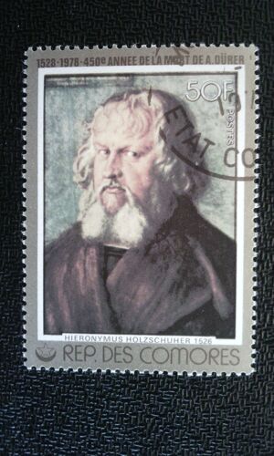 Timbre Comores Yt 210 Albrecht Durer, 450ème Anniversaire De La Mort 1978