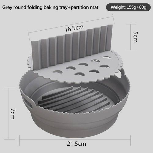 Plaque De Cuisson Pour Friteuse À Air En Silicone,Ronde Et Pliable,Sans Bpa,Accessoires De Cuisson Pour Friteuse À Air,Nouveauté.Set Gary.