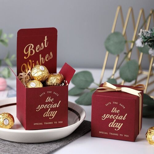 Boîtes À Bonbons En Papier, Emballage Simple, Belle Boîte Cadeau En Papier, Sacs À Bonbons De Mariage Pour Fête D'anniversaire, Boîte De Rangement De La Saint Valentin
