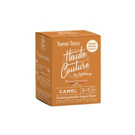 Teinture textile marron camel colorant + sel + fixateur HAUTE COUTURE LIGHTNING