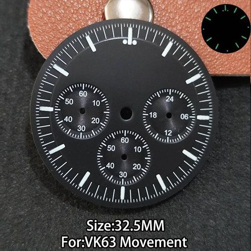 Boîtier De Montre Vk63 Pour Boîtier De Montre Vk63,Chronographe 39.7mm,Bracelet De Largeur 20mm,Cadran Vk63 32.5mm,Main Vk63,Mouvement Vk63.33.