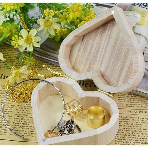 Nouvel Arrivage De Boîtes De Rangement En Forme De Coeur Boîte En Bois Pour Bijoux Cadeau De Mariage Boîte De Rangement Pour Boucles D'oreilles Et Bagues