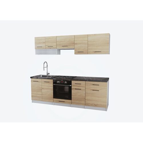 Cuisine Viki Bois Chêne Vif 8 Éléments 240 Cm 18 Mm