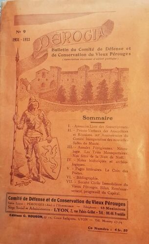 Perogia (Ain) - Bulletin Du Comité De Défense Et De Conservation Du Vieux Pérouges N° 9