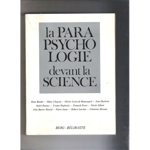 La Parapsychologie Devant La Science