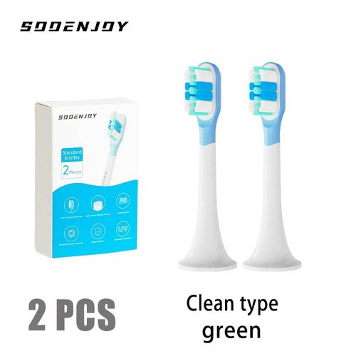 Têtes De Brosse À Dents De Rechange Pour Xiaomi Mijia T300 T500,Brosse À Dents Électrique Sonique,Buses De Brosse À Dents Sans Cuivre Souple.2 Green Bj.