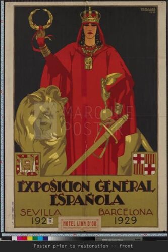 Affiche Seville Barcelone 1929 Exposition
