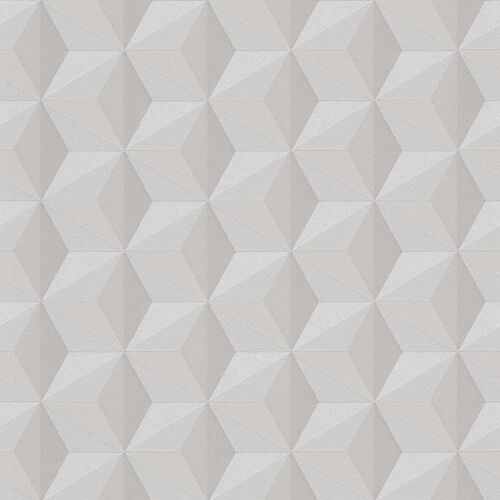 Papier peint à motifs graphiques Profhome 962551-GU papier peint intissé légèrement texturé avec un dessin graphique scintillant beige 5,33 m2