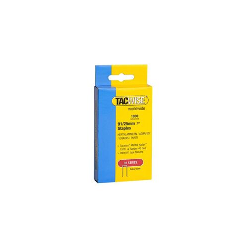 Boîte de 1000 agrafes à couronne étroite type 91 L. 25 mm - TA-0285 - Tacwise