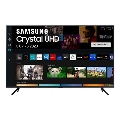 Samsung TU65CU7175U - 65" CU7175 Series TV LCD rétro-éclairée par LED - Crystal UHD - Smart TV - Tizen OS - 4K UHD (2160p) 3840 x 2160 - HDR - noir