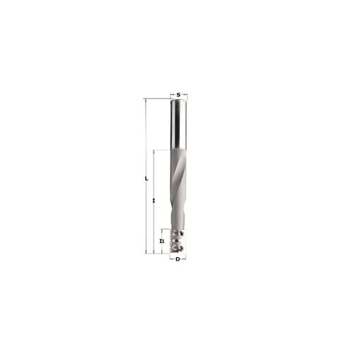 Fraise avec plaquettes réversibles et brise-copeau D. 16 x Lu. 23/95 x Q. 16 mm - 662.160.11 - CMT