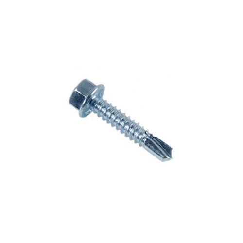 Vis autoperceuse tête hexagonale à embase 6.3 x 120 mm Zinguée - Boite de 100 pcs - Fixtout VAFH6312002B