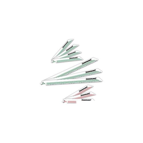 Assortiment de 10 lames de scie sabre Bois/Métal - 783087 - Silverline