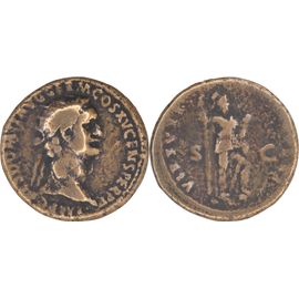 Rome - Dupondius - Domitien - 89 Ad - Virtvti Avgvsti - 11.29 G. 27.90 Mm - Ric 393 - 17-024