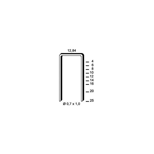 10 000 agrafes galvanisées A-04 - 12,84 x 4 x D. 0,7 x 1 mm - 6A-041 - Alsafix