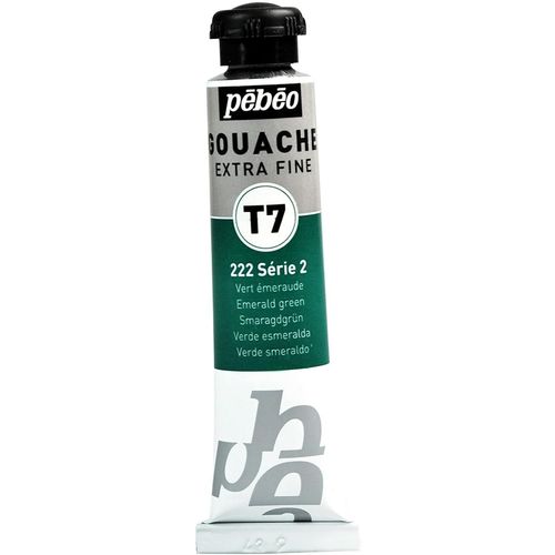 Pébéo Tube 20ml Peinture Gouache T7 Extra Fine Vert Emeraude