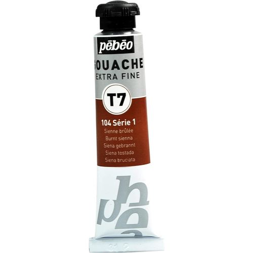 Pébéo Tube 20ml Peinture Gouache T7 Extra Fine Sienne Brulee