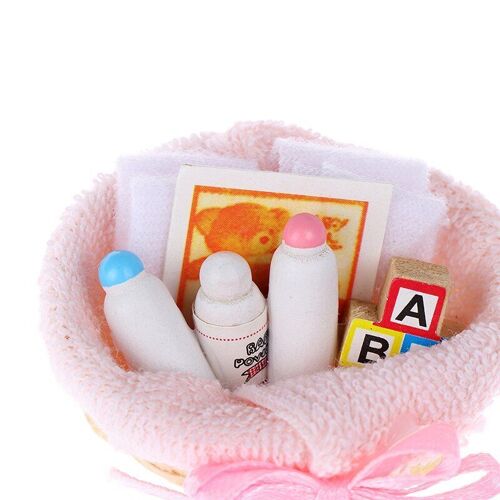 Mini Panier à Biberons, Meubles De Simulation, Jouets Pour Décoration De Maison De Poup?e, Accessoires Miniatures 1/12
